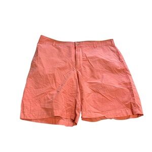Peter Millar Men's Salmon Flat Front Shorts